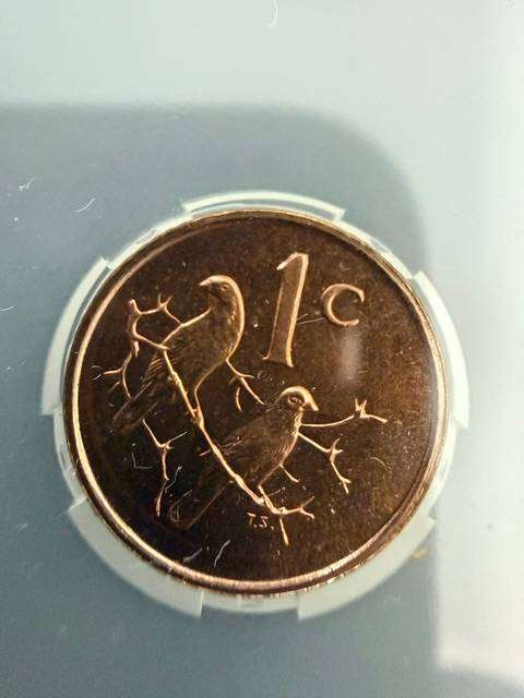 1965 South African 1 cent - Graded PF65 - Superb Specimen