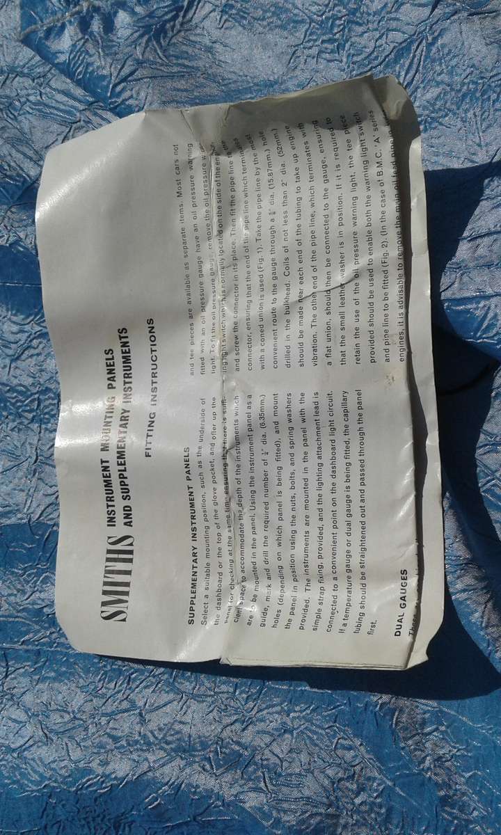 Smiths motor accessory.  Guage.