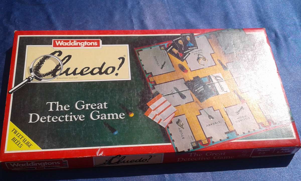 Cluedo The Great Detective Game.  Tweetalige Reels.  Waddingtons.  8-Adult.  Players 2-6.
