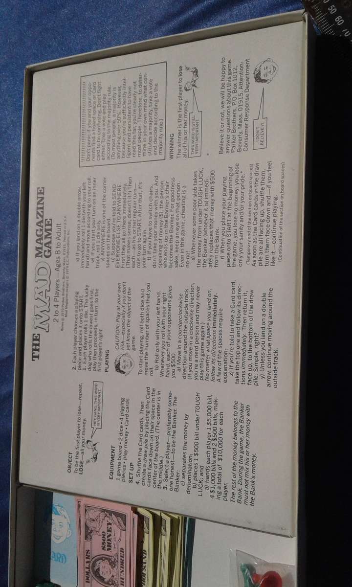 Mad Magazine Game.  Complete.  Condition : Very good.