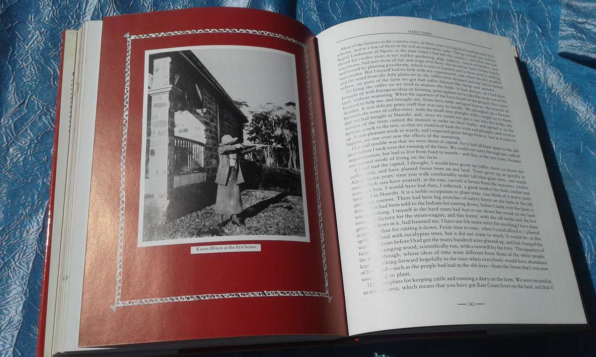 "Out of Africa"  Karen Blixen.  Hard cover.