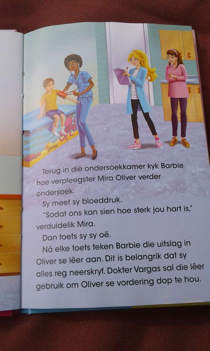 "Barbie Dalk word ek 'n Dokter"  Hard cover.