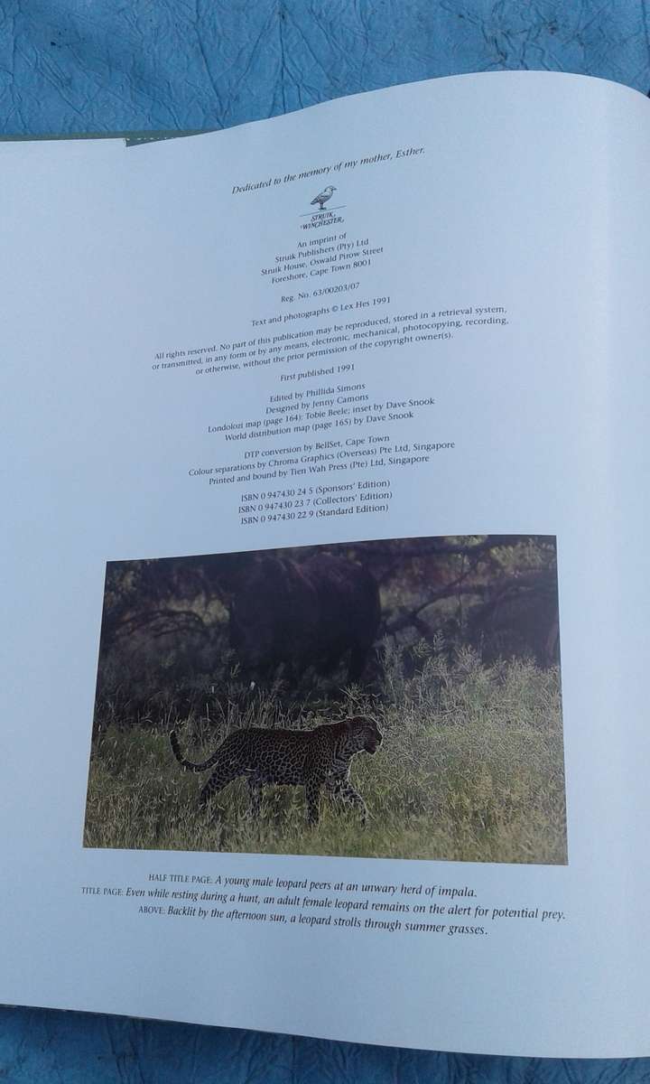 "Leopards of Londolozi"  Hard cover.