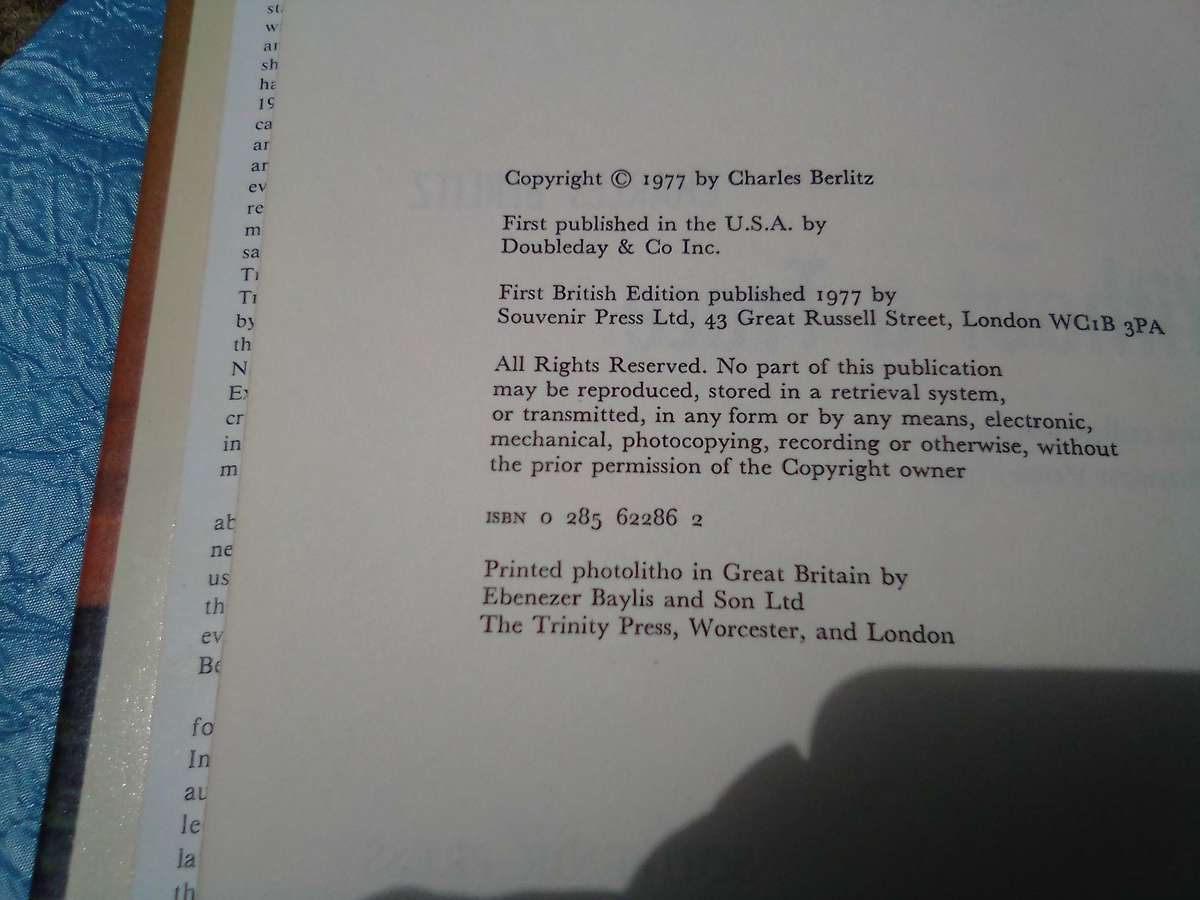 `Without a trace'.   More Evidence from the Bermuda Triangle.   Hard cover