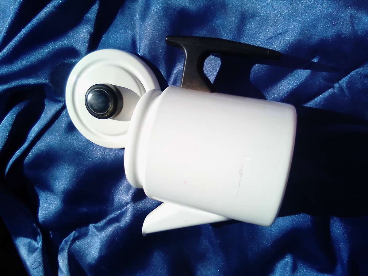 Enamel 2 cup, stove top, coffee perculator.