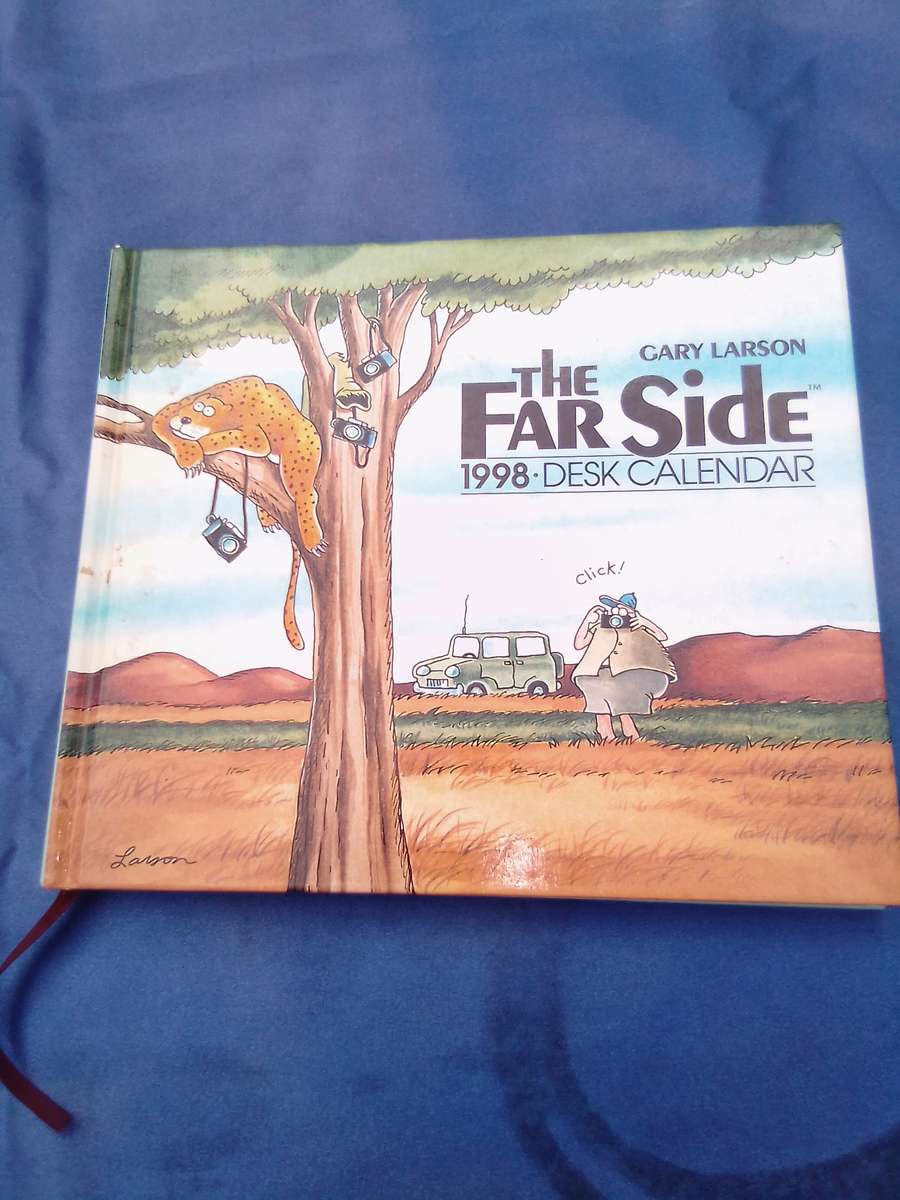 "The Far Side 1998 Desk Calendar"  Hard cover.