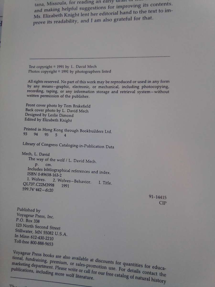 "The Way of the Wolf" Hard cover.