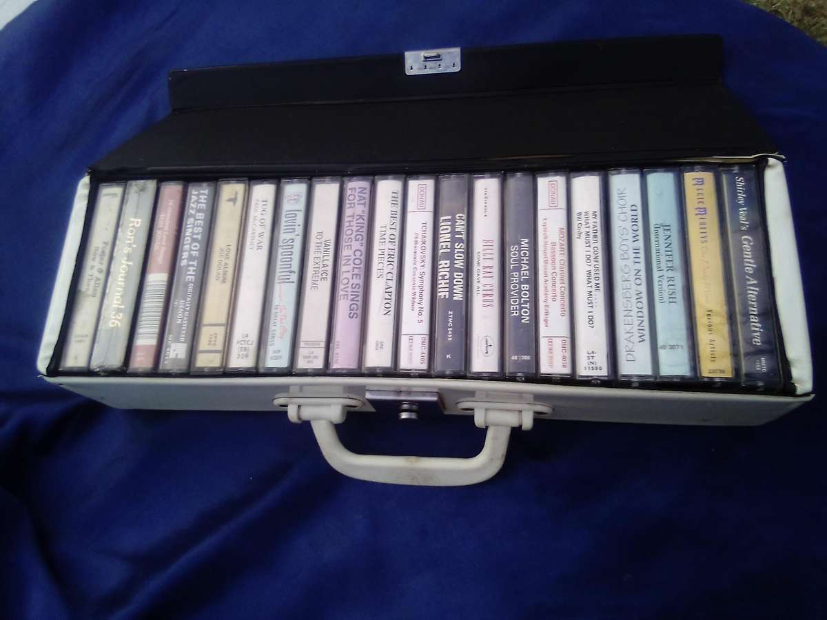 Tape Cassette carry case with 20 cassettes.