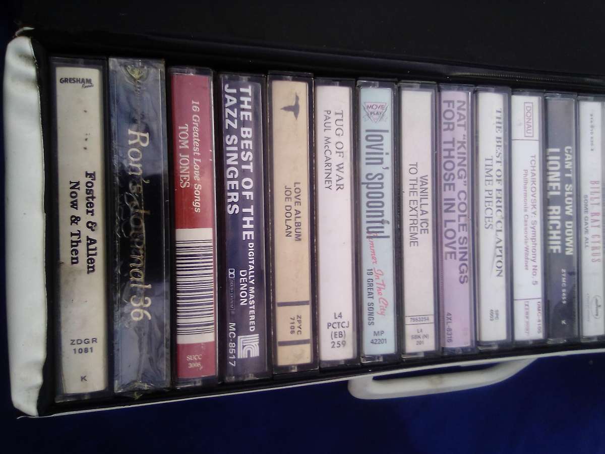 Tape Cassette carry case with 20 cassettes.