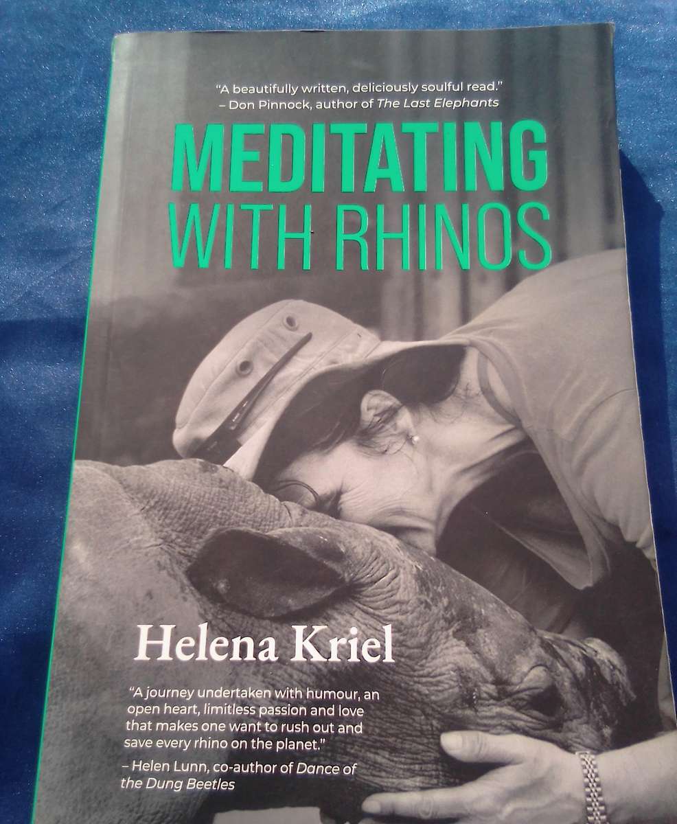 "Meditating with Rhinos"  Hell a Kriel.  Soft cover.