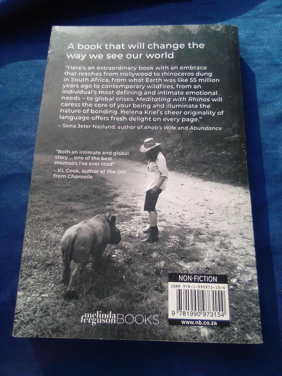 "Meditating with Rhinos"  Hell a Kriel.  Soft cover.