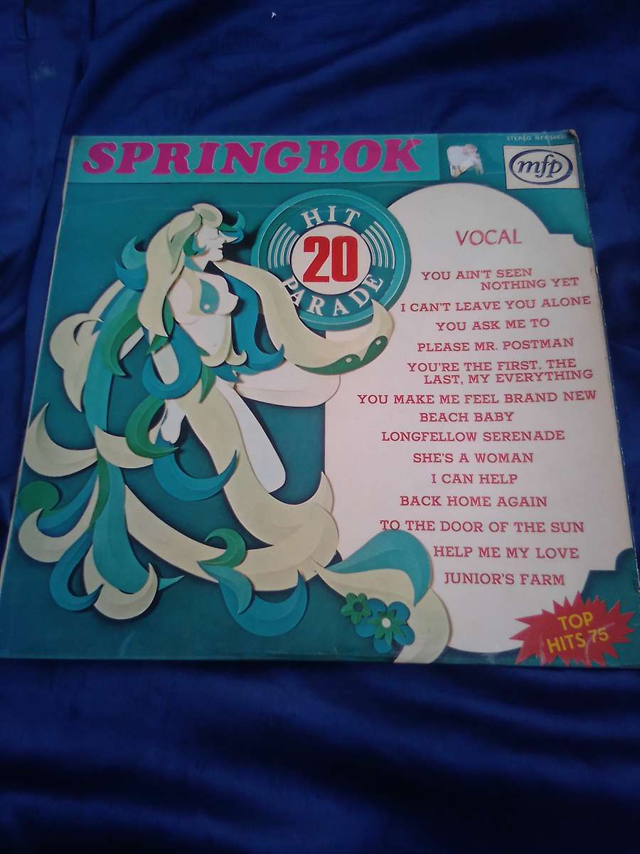 L.P. Springbok Hit Parade 20.  Cover: Very good.  L.P. Very good.
