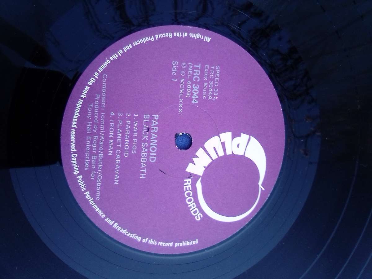 L.P. Black Sabbath.  Paranoid.  Cover: Very good.  L.P.: Very good.