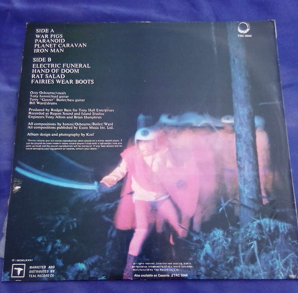 L.P. Black Sabbath.  Paranoid.  Cover: Very good.  L.P.: Very good.