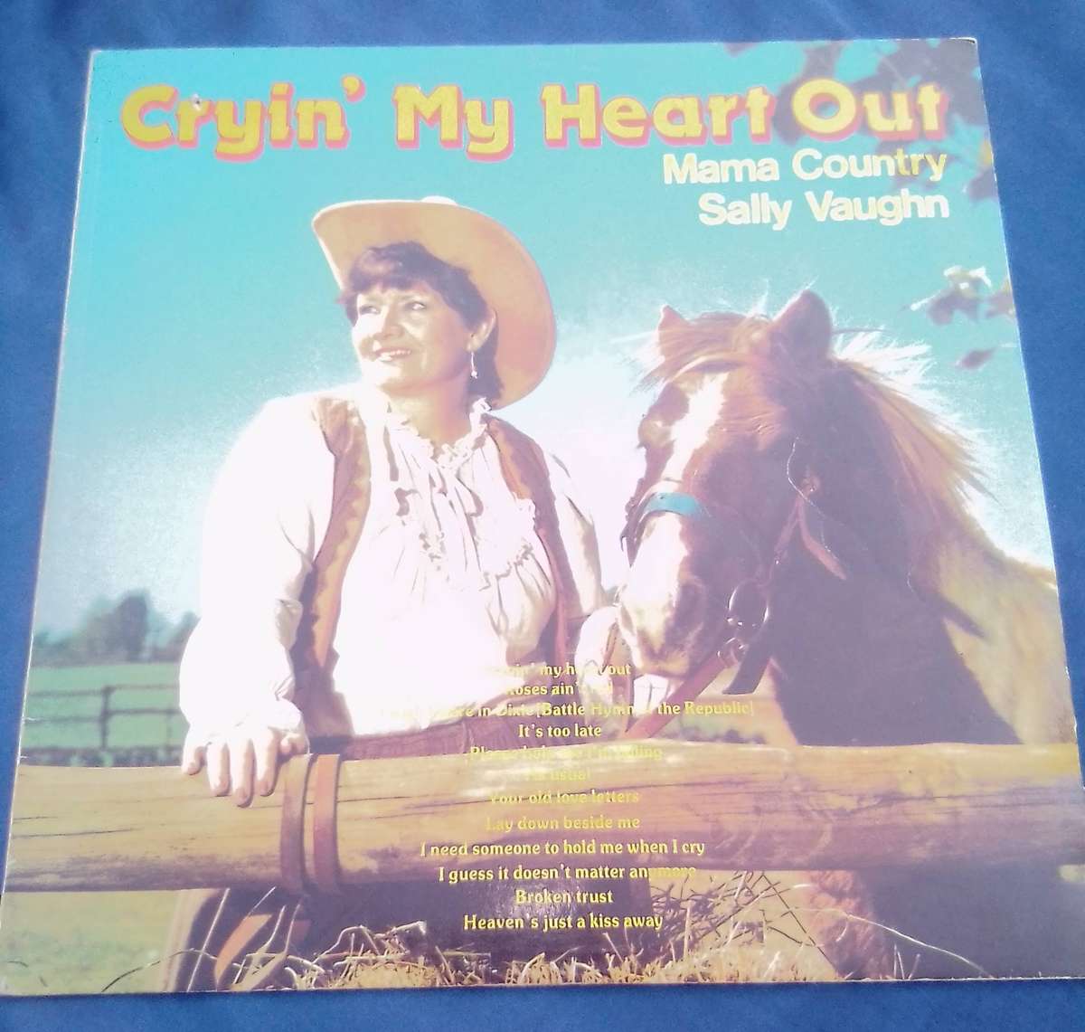 L.P.  Crying My Heart . Sally Vaughn. Cover: Very good.  L.P.:Very good.