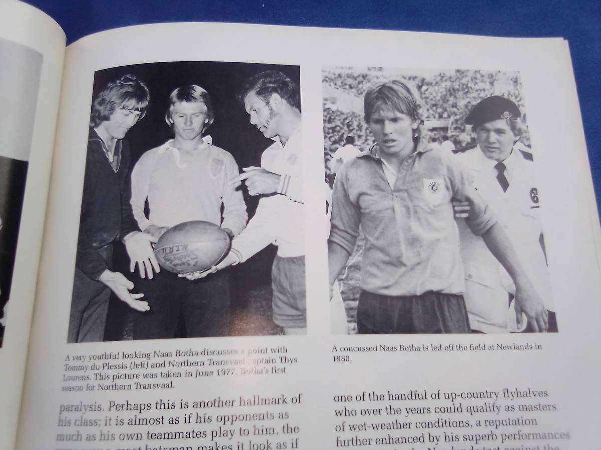 "Naas Botha.  Rugby's Golden Boy". Soft cover.