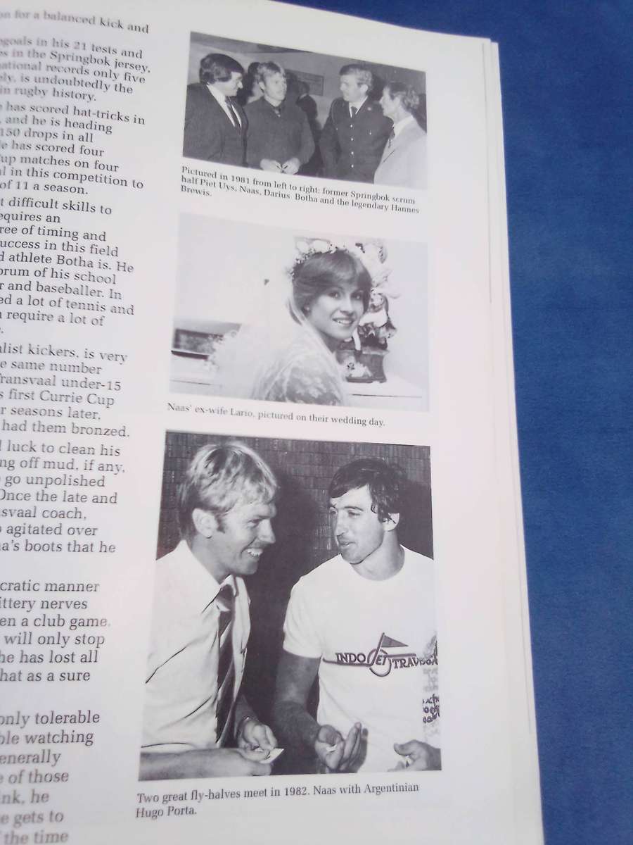 "Naas Botha.  Rugby's Golden Boy". Soft cover.