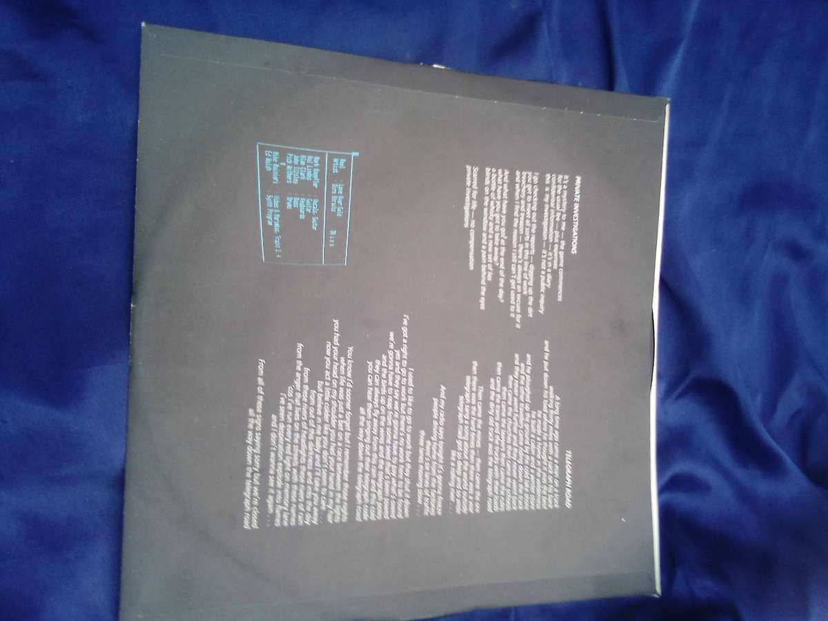 L.P. Vinyl Record..  Dire Straits.  Love Over Gold. VG  VG