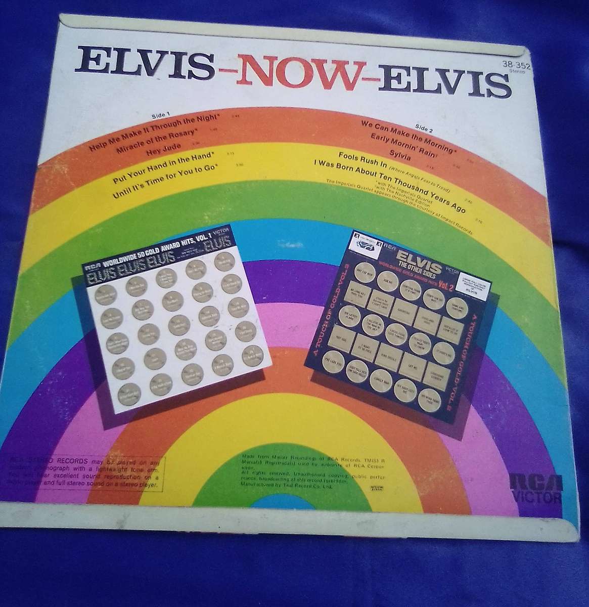L.P. Vinyl Record.  Elvis Now.  VG+ VG