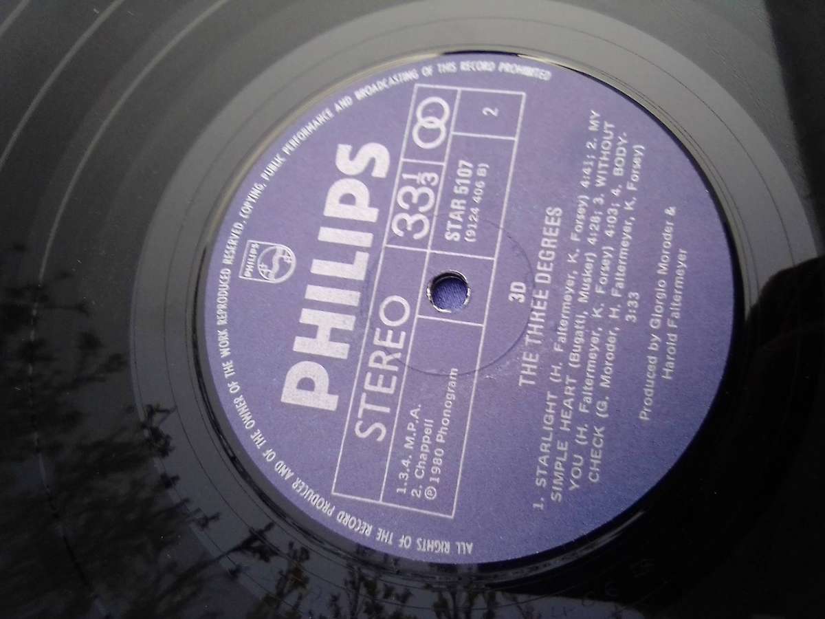 L.P. Vinyl Record.   3 Degrees.  VG+ VG