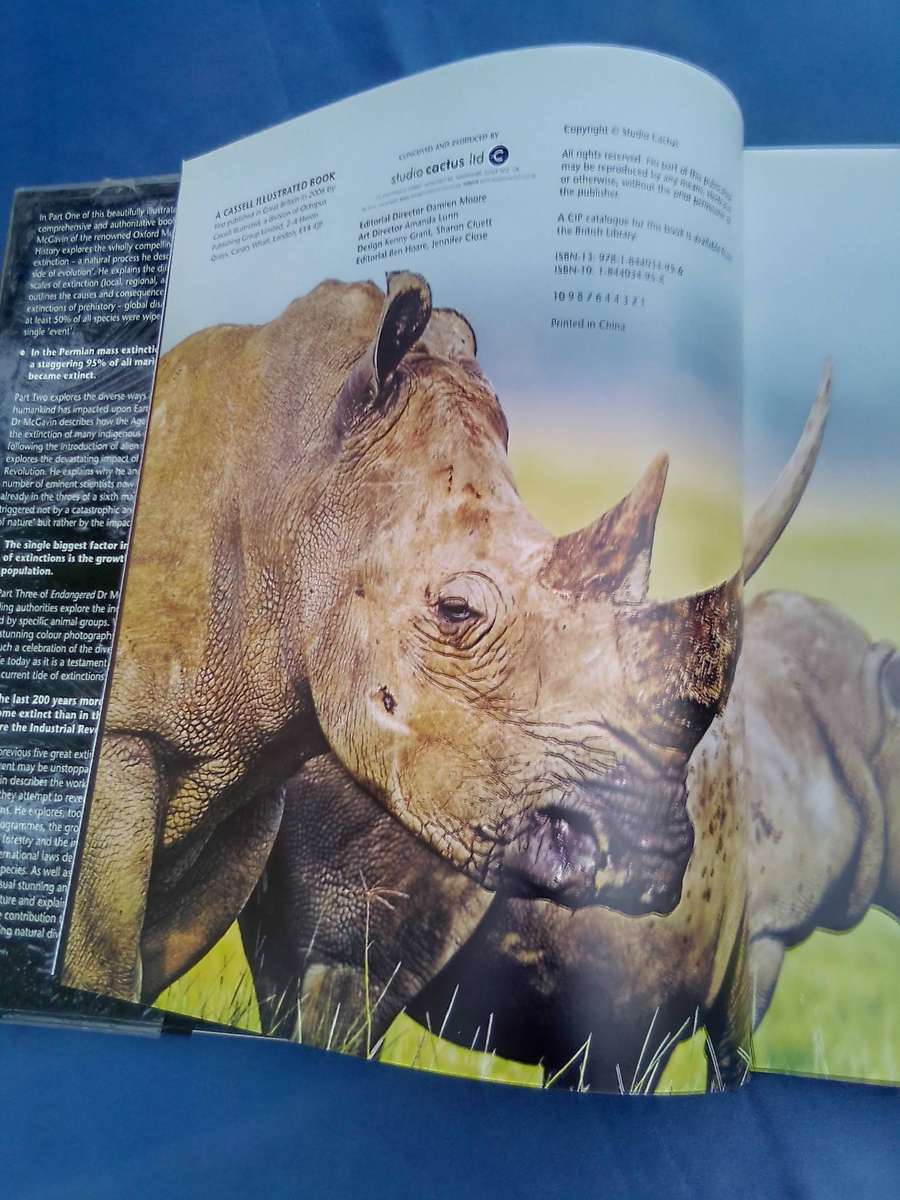 "Endangered". Wildlife on the brink of Extinction.   Hard cover.