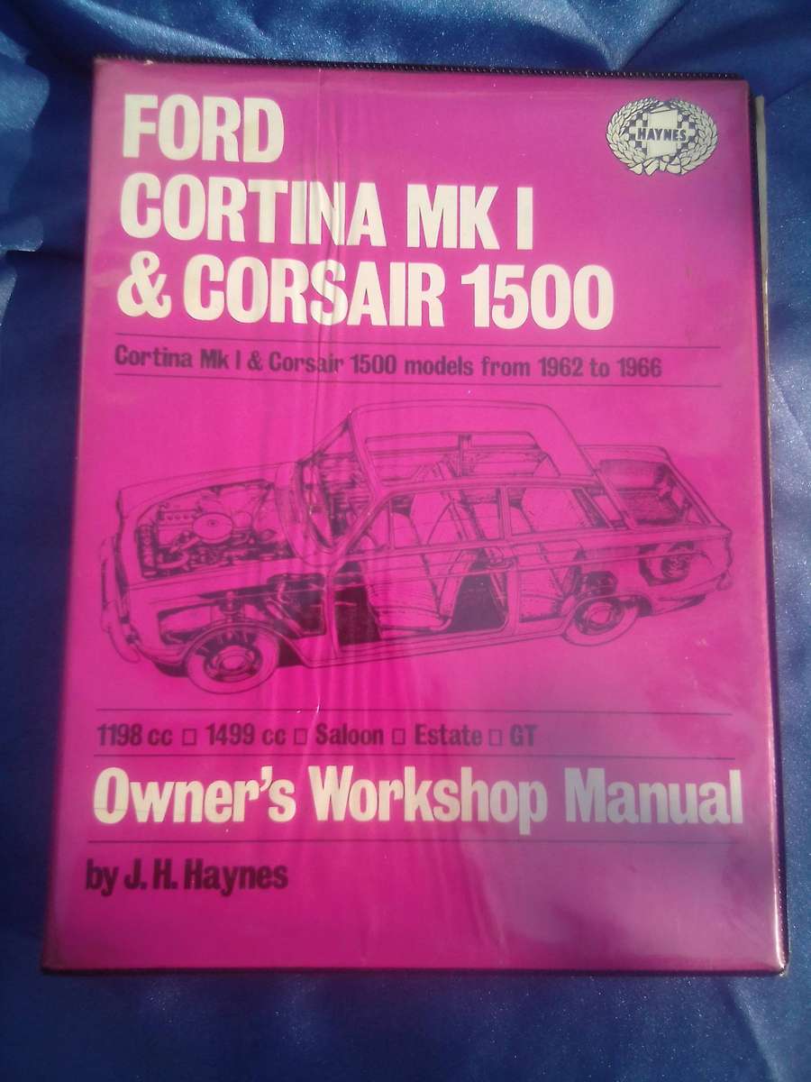 "Ford Cortina Mk I & Corsair 1500.  Owner's Workshop Manual". Hard cover.