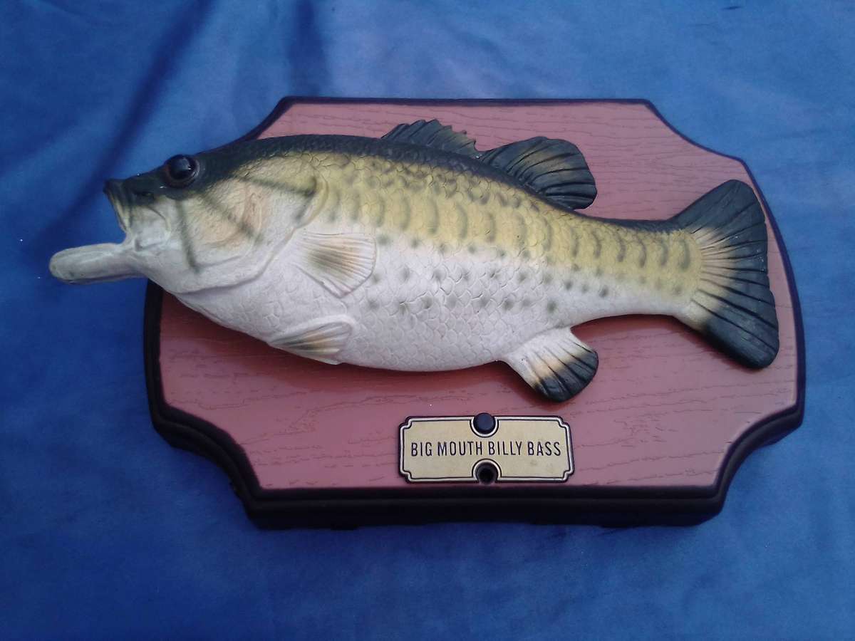 Big Mouth Billy Bass.  Working. Sings: "Don't worry, be happy"