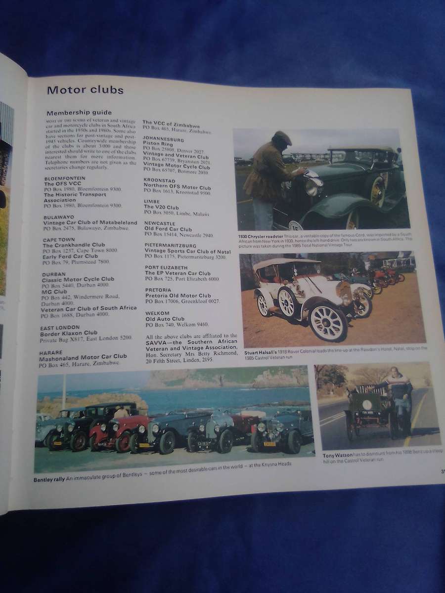 "AA. The South African Car Book". Hard cover.