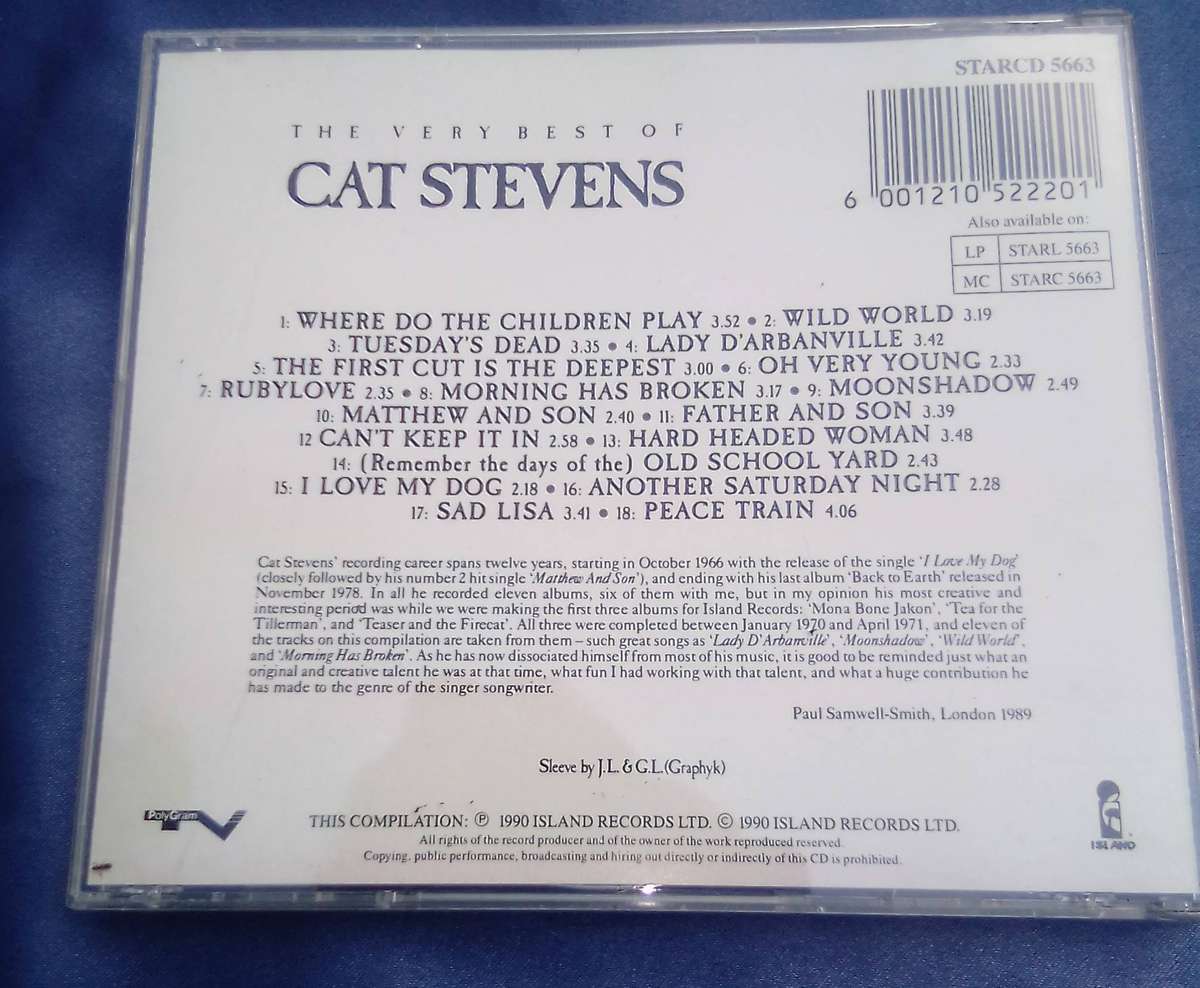 CD. The Very Best of Cat Stevens.
