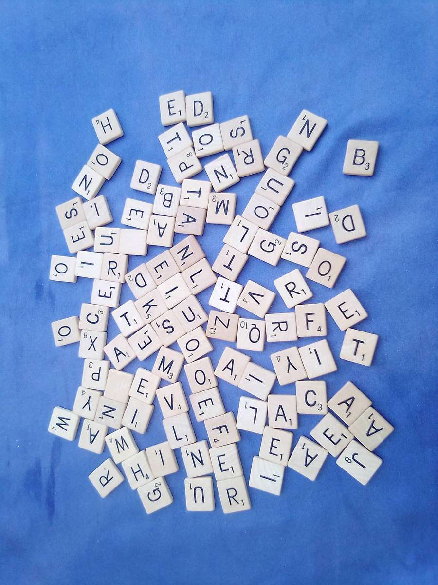 Retro Scrabble game.  Complete.  Wooden racks.