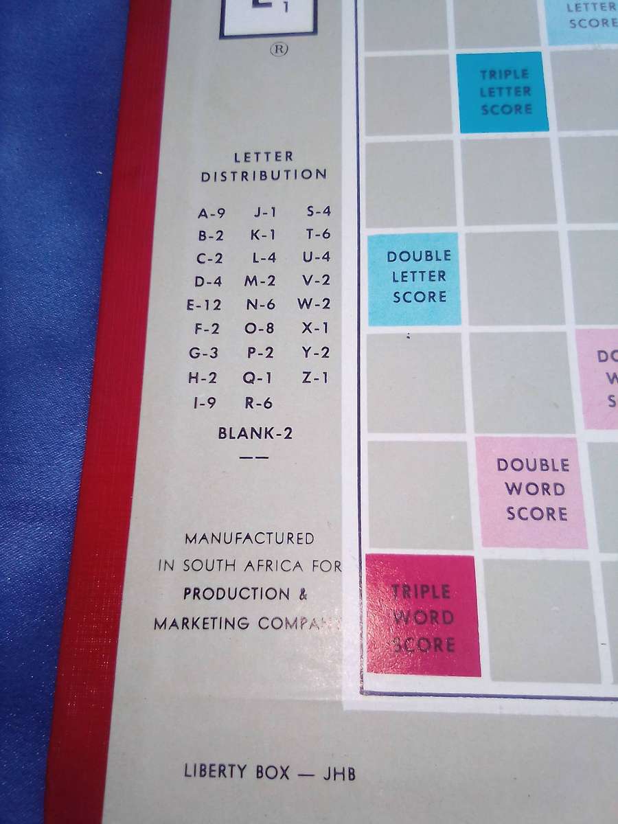 Retro Scrabble game.  Complete.  Wooden racks.