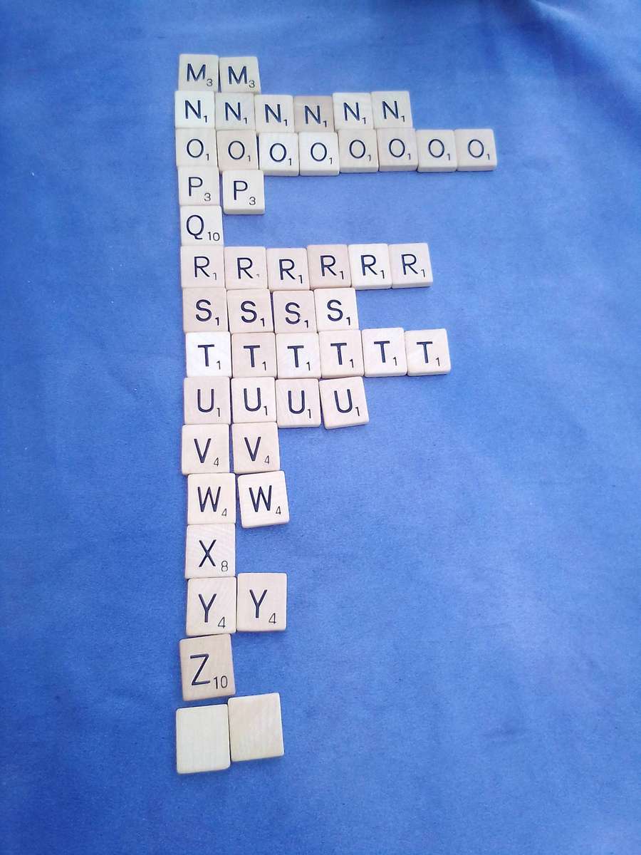 Retro Scrabble game.  Complete.  Wooden racks.