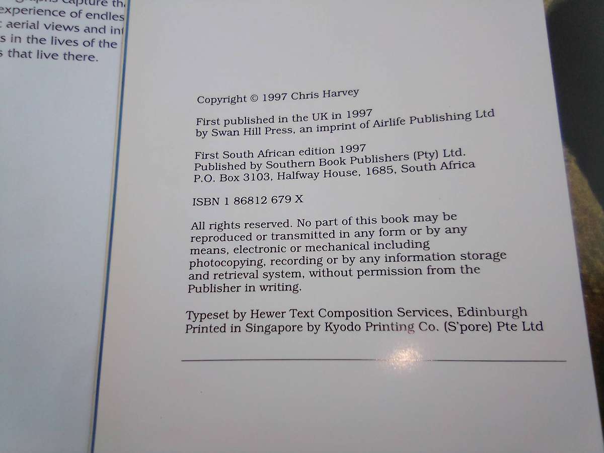 "Beyond the Endless Mopane"  Hard cover.