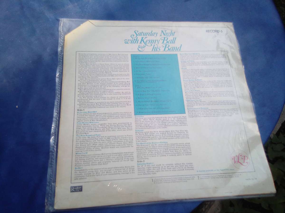 L.P.  Saturday Night with Kenny Ball & his Band. . VG  VG