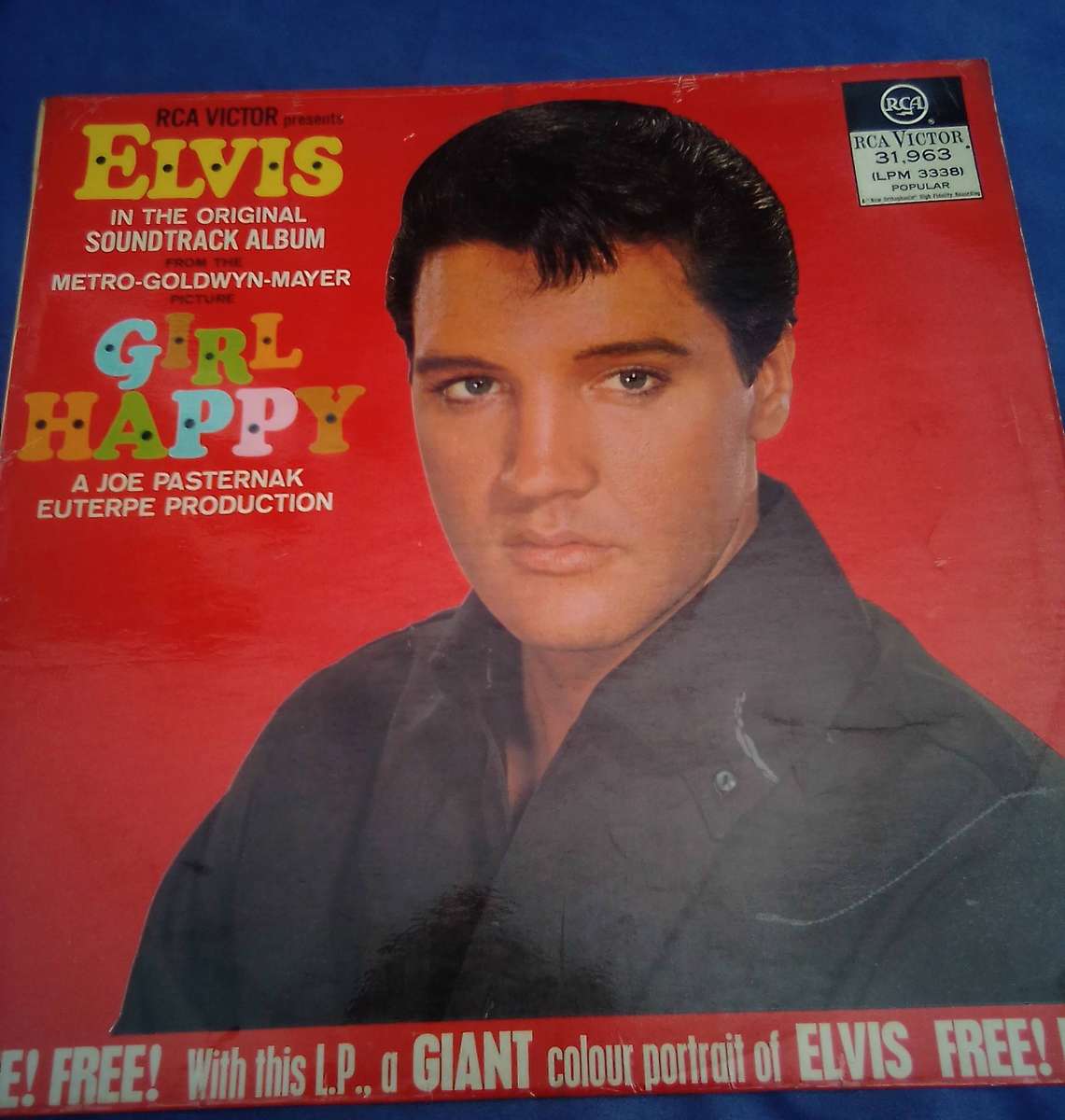 L.P.  Elvis.  Girl Happy.  VG  VG