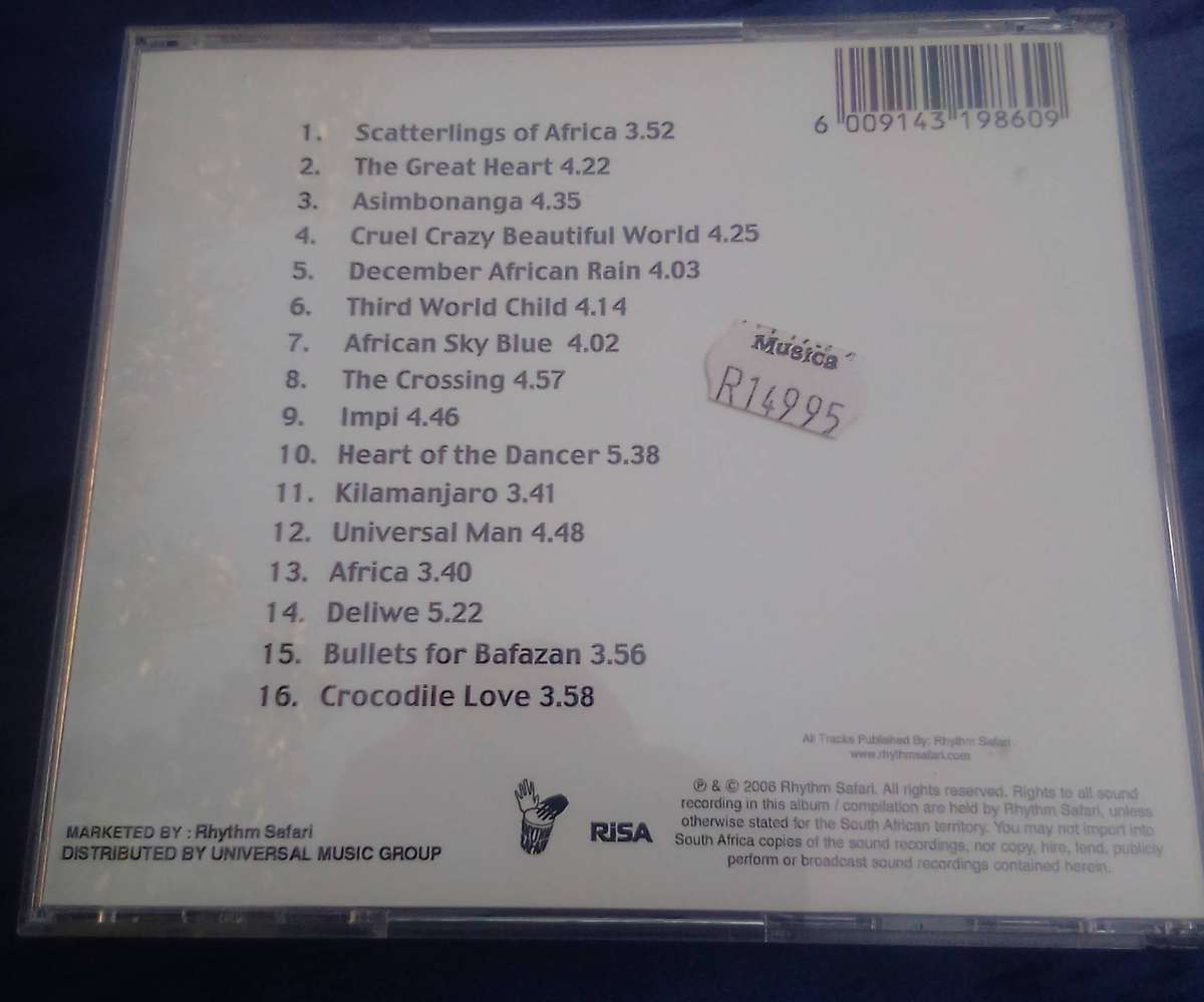 CD. The Best of Juluka/Savuka featuring Johnny Glegg.