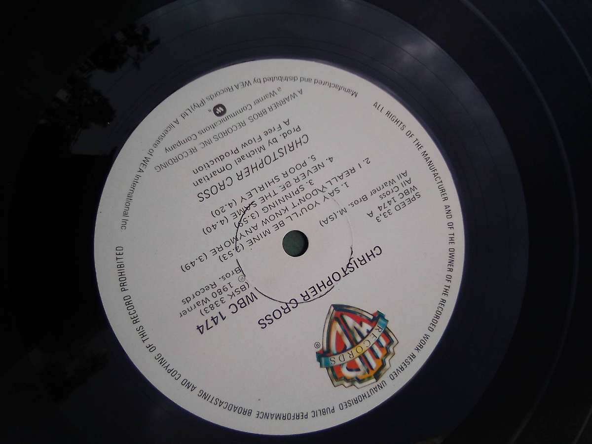 L.P. Christopher Cross.  Cover: Very good.  L.P. Very good.