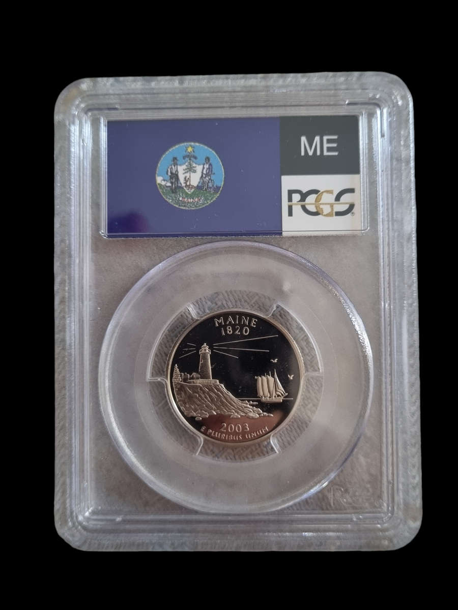USA: 2003-S 25c,Maine PF69