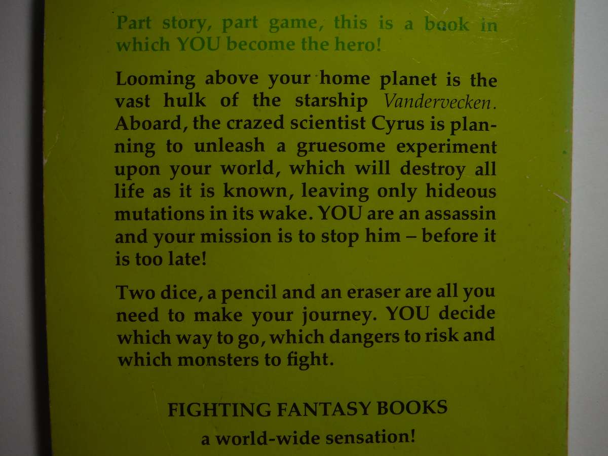 Fighting Fantasy Gamebook #12 : Space Assassin - Paperback - Steve Jackson