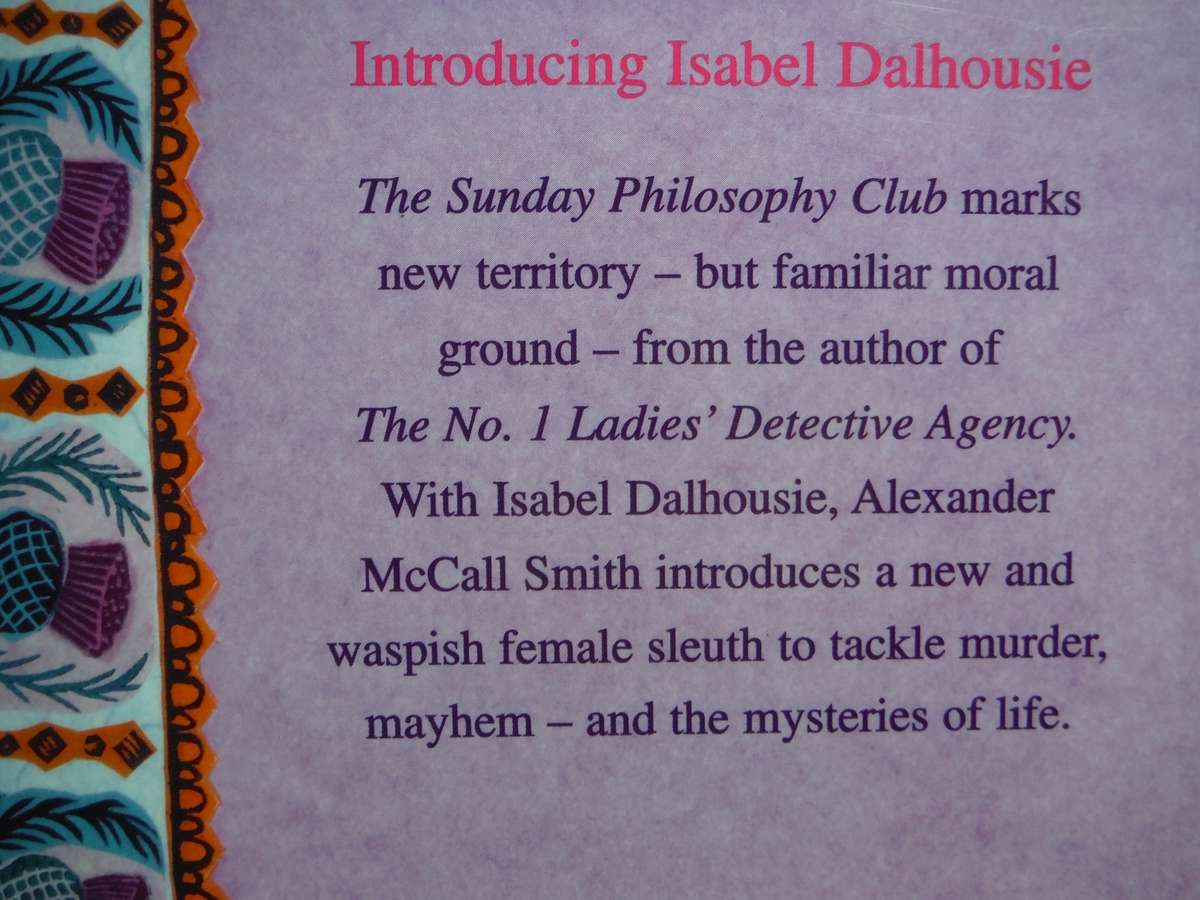 The Sunday Philosophy Club - Paperback - Alexander McCall Smith - Uncorrected Proof 174 of 274