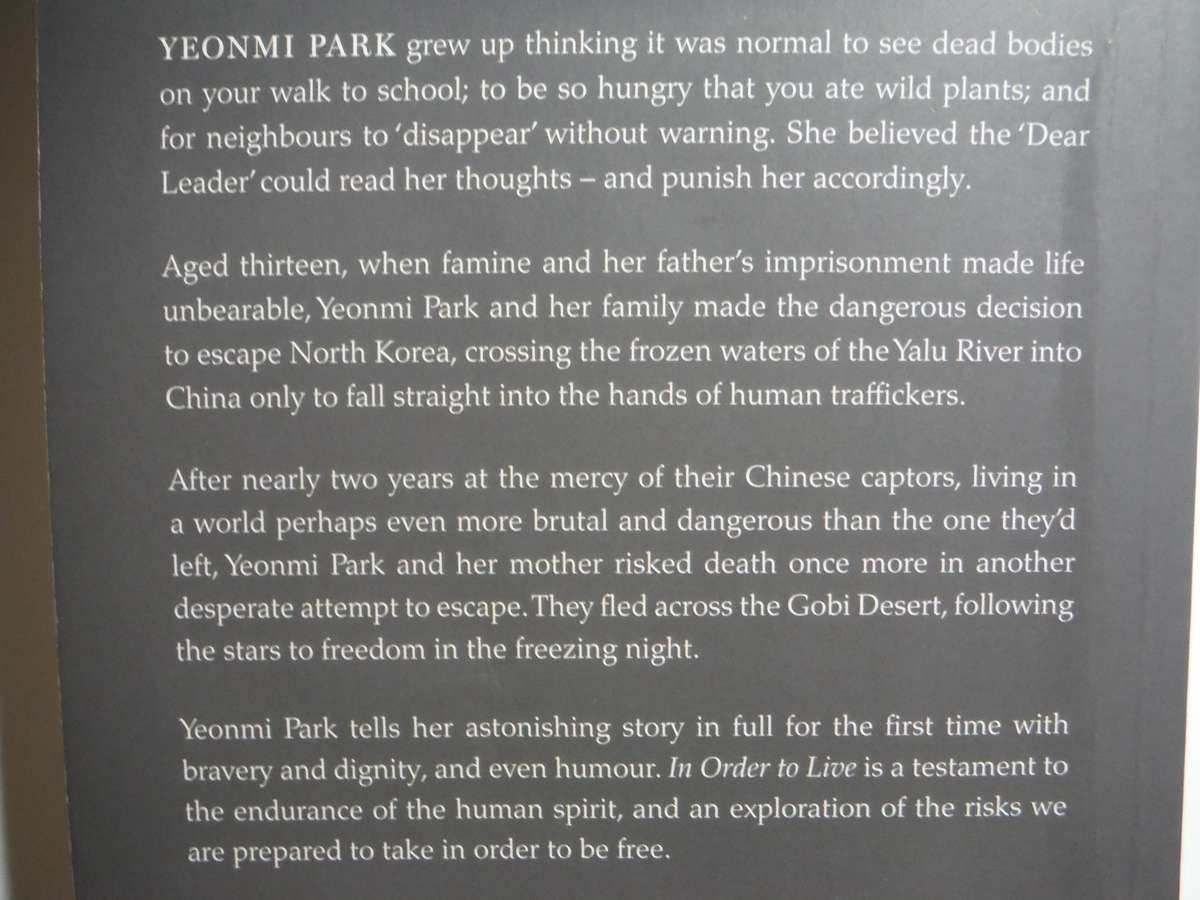 In Order to Live : A North Korean Girl's Journey to Freedom - Paperback - Yeonmi Park