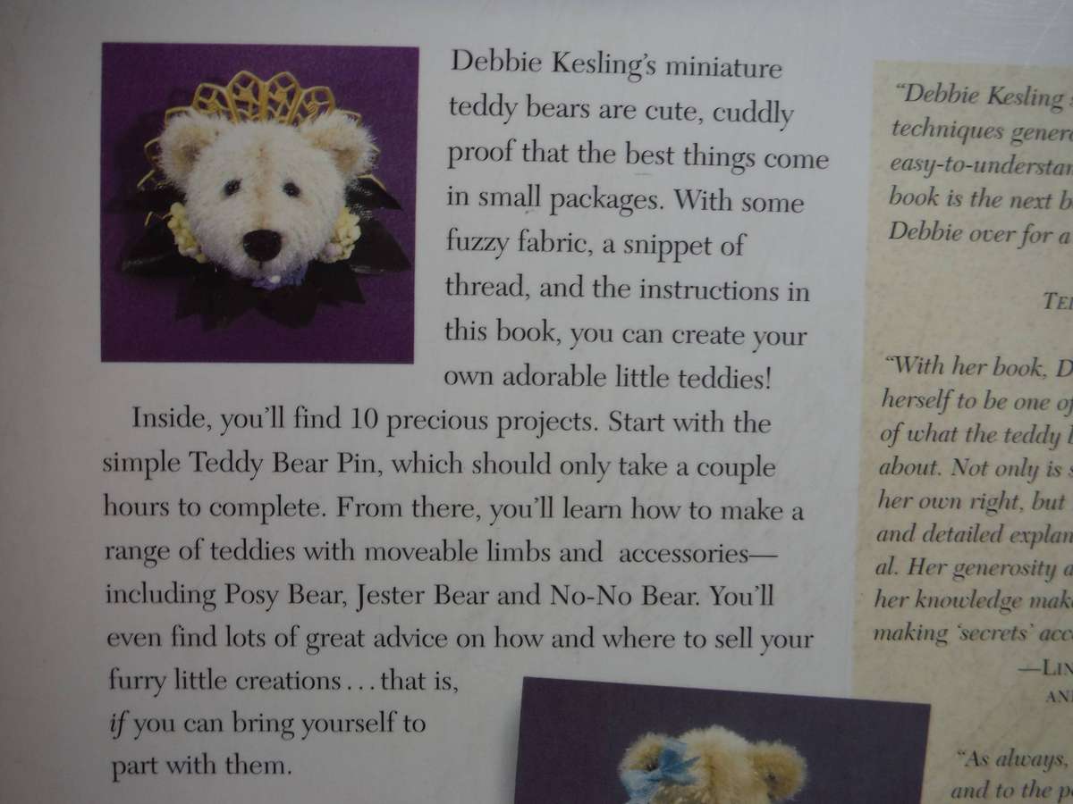 How to Make Enchanting Miniature Teddy Bears - Softcover - Debbie Kesling