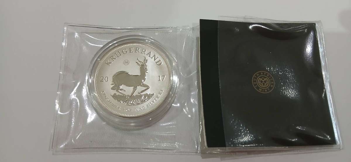 1oz UNC. 50th Krugerrand Silver .999 Free Shipping