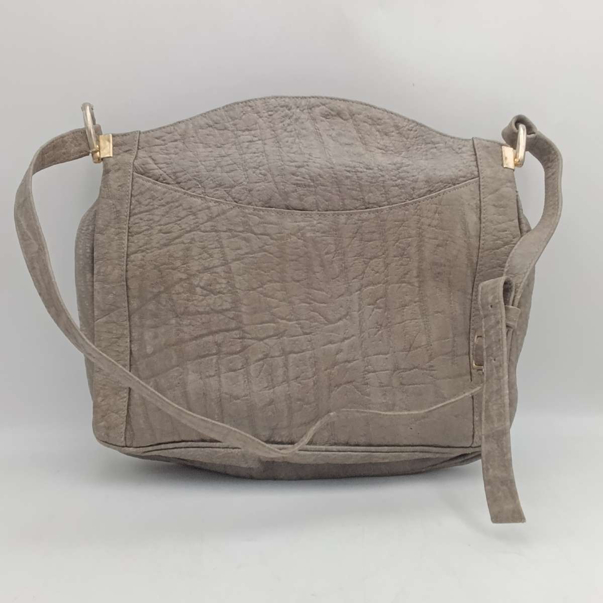 Buffalo leather colour grey handbag