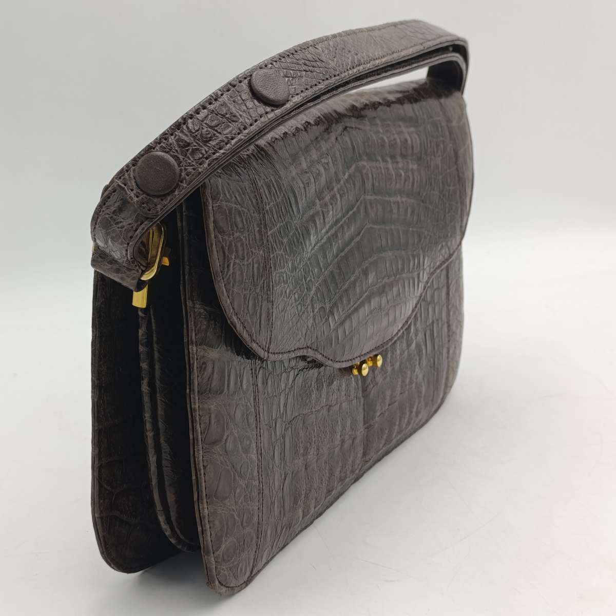 Cape Cobra vintage leather craft of distinction Cape Town dark brown wild crocodile handbag