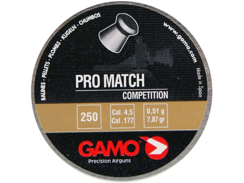 GAMO PRO-MATCH PELLETS - 4.5MM - 750 PELLETS AVAILABLE - 250 PELLETS R70