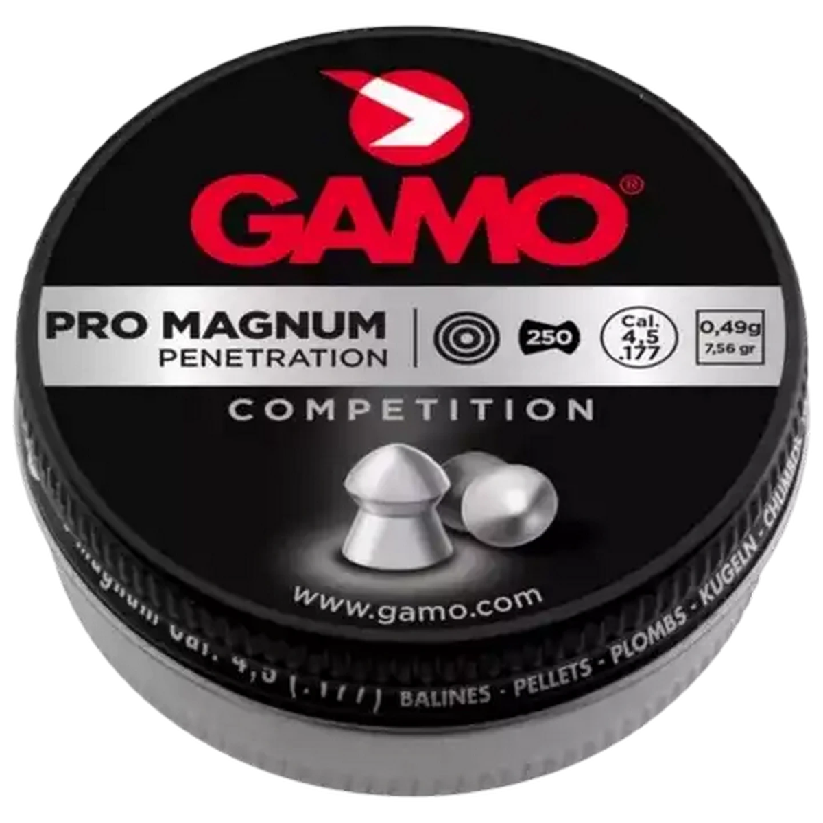 GAMO PRO-MAGNUM PELLETS - 4.5MM - 2000 PELLETS AVAILABLE - 250 PELLETS R70