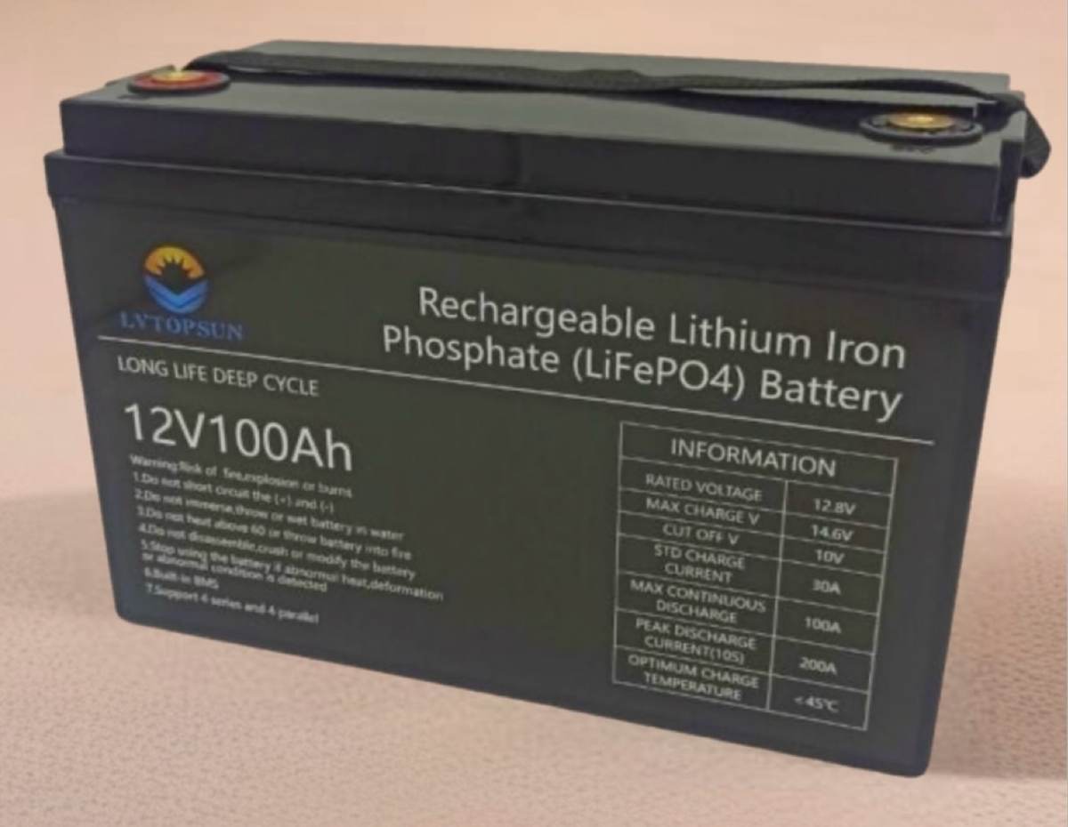 12V 100Ah LiFePO4 Lithium Battery