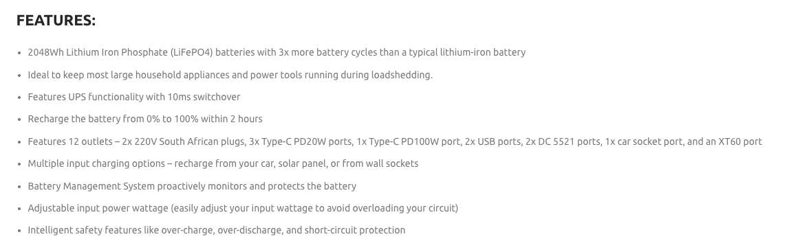 Gizzu Hero Pro 2048Wh UPS Power Station