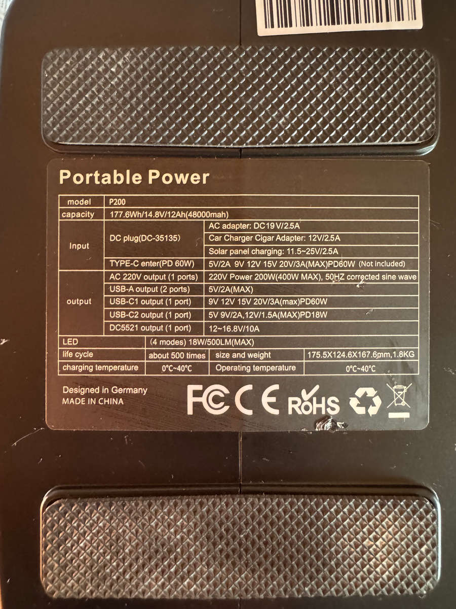 Rizzen Portable Power Station 200W, 177Wh